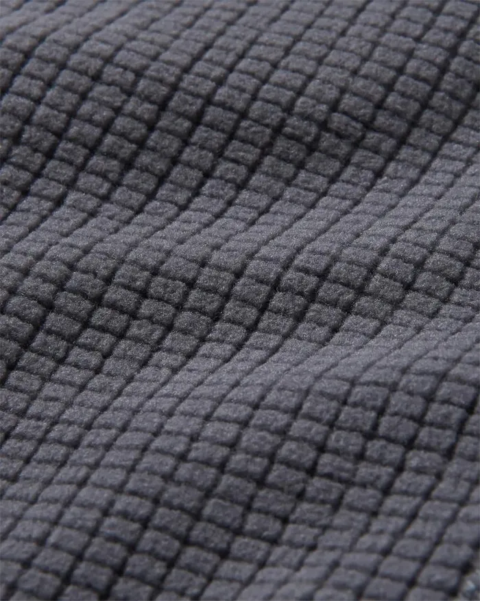 Passenger Tops Point Recycled Grid Polar Fleece Hoodie Charcoal Charcoal 8211 Men