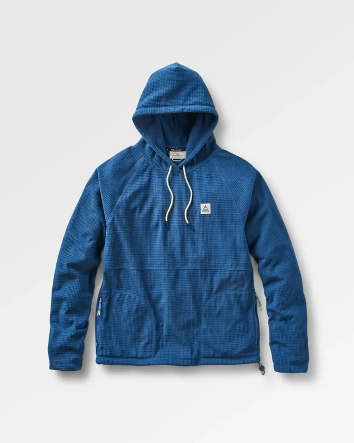Passenger Tops Point Recycled Grid Polar Fleece Hoodie Dark Denim Dark Denim 8211 Men Passenger Tops Point Recycled Grid Polar Fleece Hoodie Dark Denim Dark Denim 8211 Men