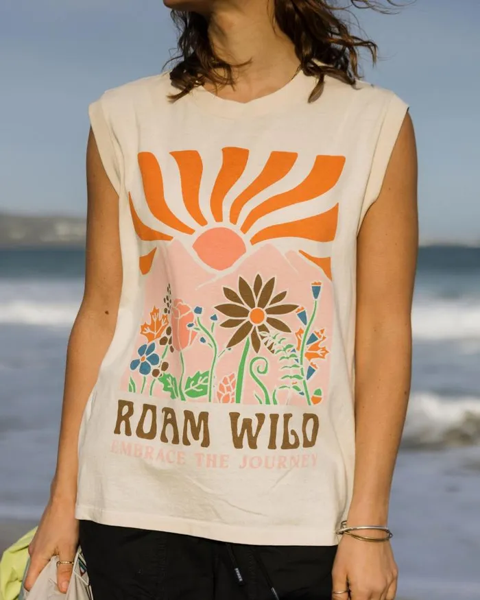 Passenger Tops Roam Wild Recycled Cotton Vest Birch Birch 8211 Women