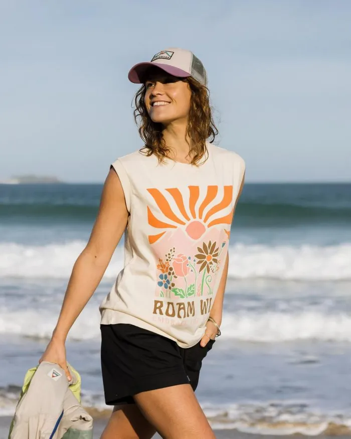 Passenger Tops Roam Wild Recycled Cotton Vest Birch Birch 8211 Women