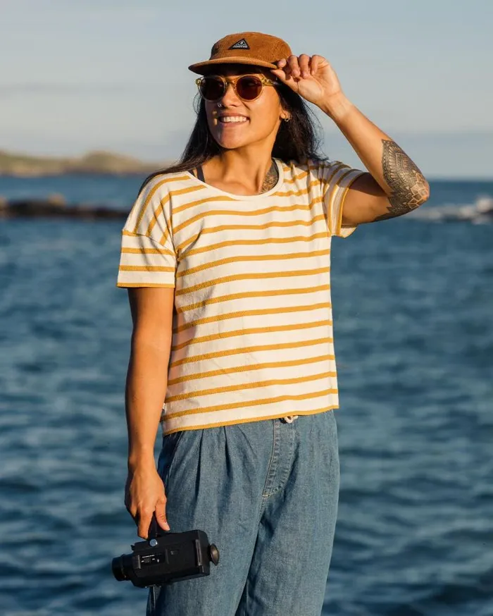 Passenger Tops Skye Stripe TShirt Honey Honey 8211 Women
