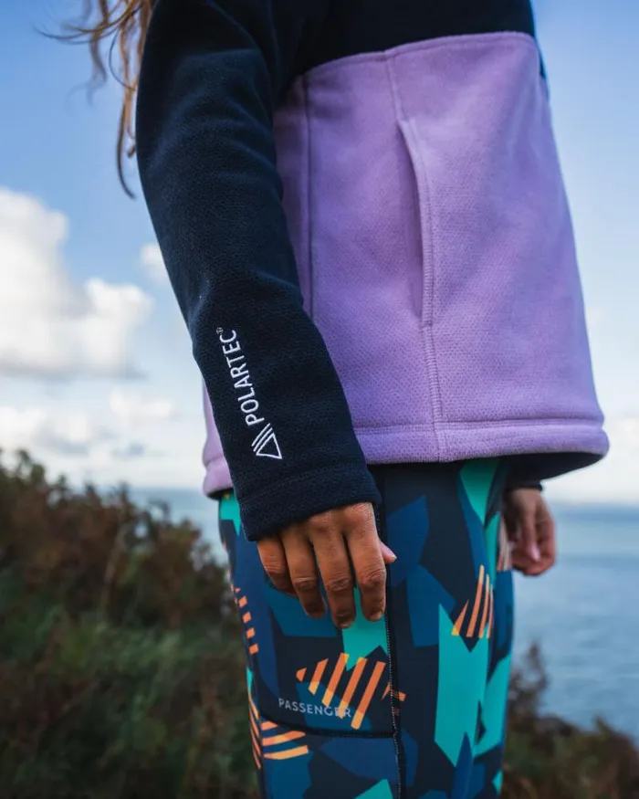 Passenger Tops Snowdrop Pullover Recycled Polartec Fleece Lilac Deep Navy Lilac Deep Navy 8211 Women