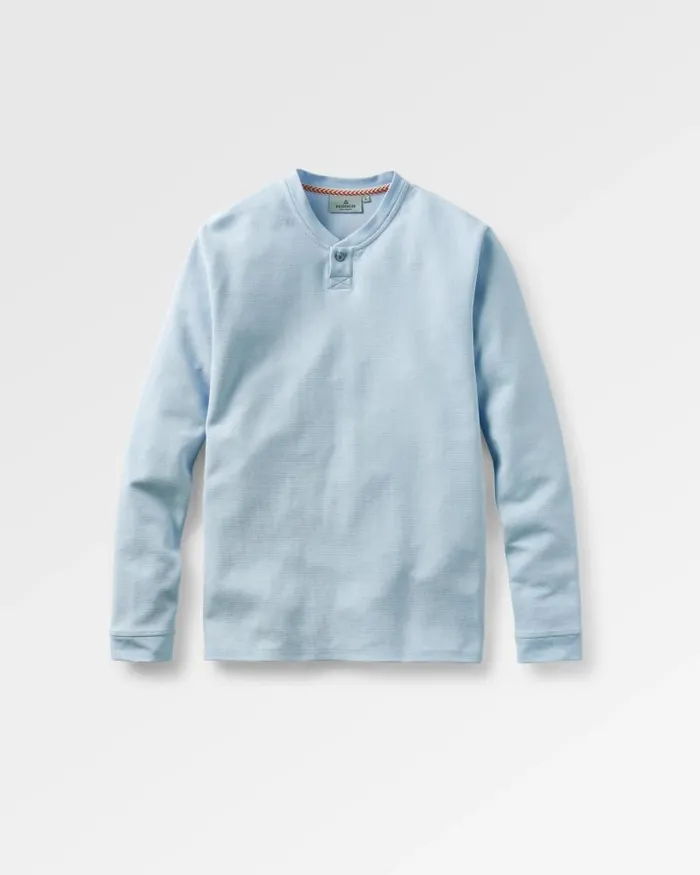 Passenger Tops Stream Button Up Henley Pale Blue Pale Blue 8211 Men
