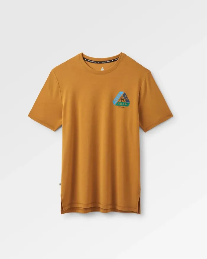 Passenger Tops Trail Active Recycled Tshirt Dusty Ochre Dusty Ochre 8211 Men