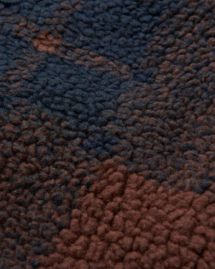 Passenger Tops Trekker Recycled DeepPile Sherpa Fleece ChestnutDeep Navy Check Chestnutdeep Navy Check 8211 Men