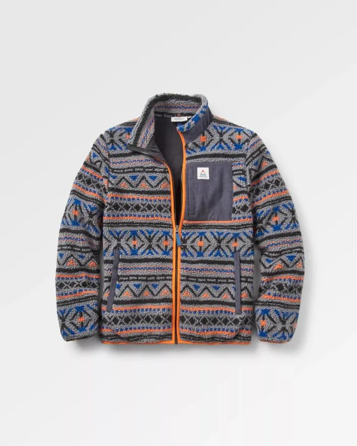 Passenger Tops Trekker Recycled DeepPile Sherpa Fleece Nordic Geo Grey Nordic Geo Grey 8211 Men
