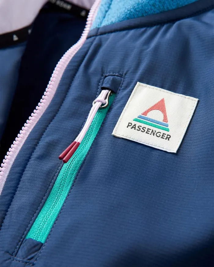 Passenger Tops Wilder Recycled Polartec Fleece Blue Steel Marl Blue Steel Marl 8211 Women