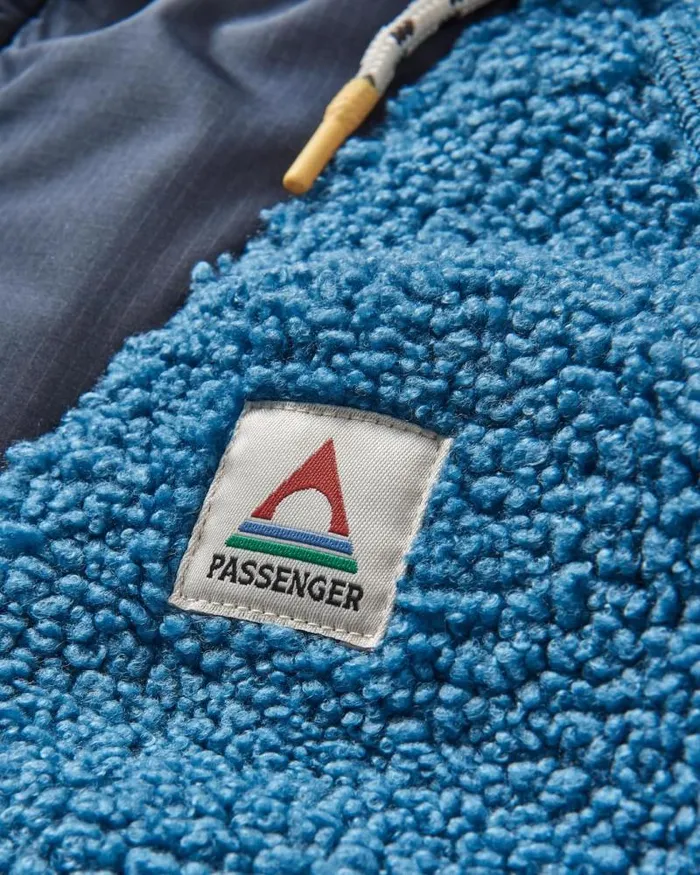 Passenger Tops Woodland Recycled Polarlined Sherpa Fleece Blue Steel Blue Steel 8211 Men