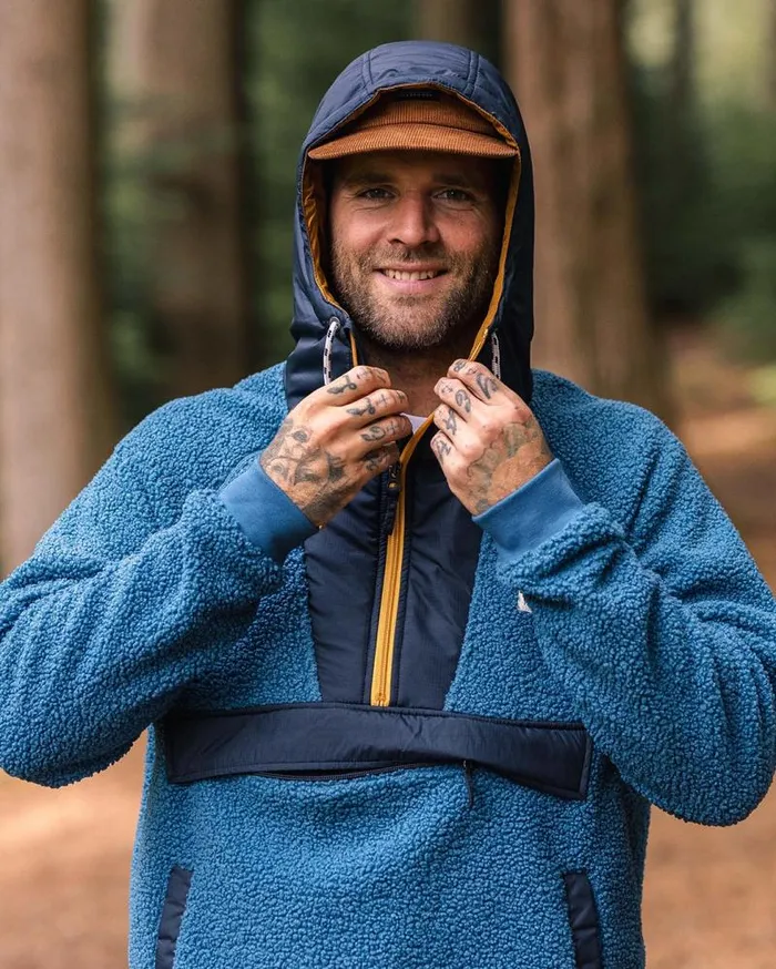 Passenger Tops Woodland Recycled Polarlined Sherpa Fleece Blue Steel Blue Steel 8211 Men
