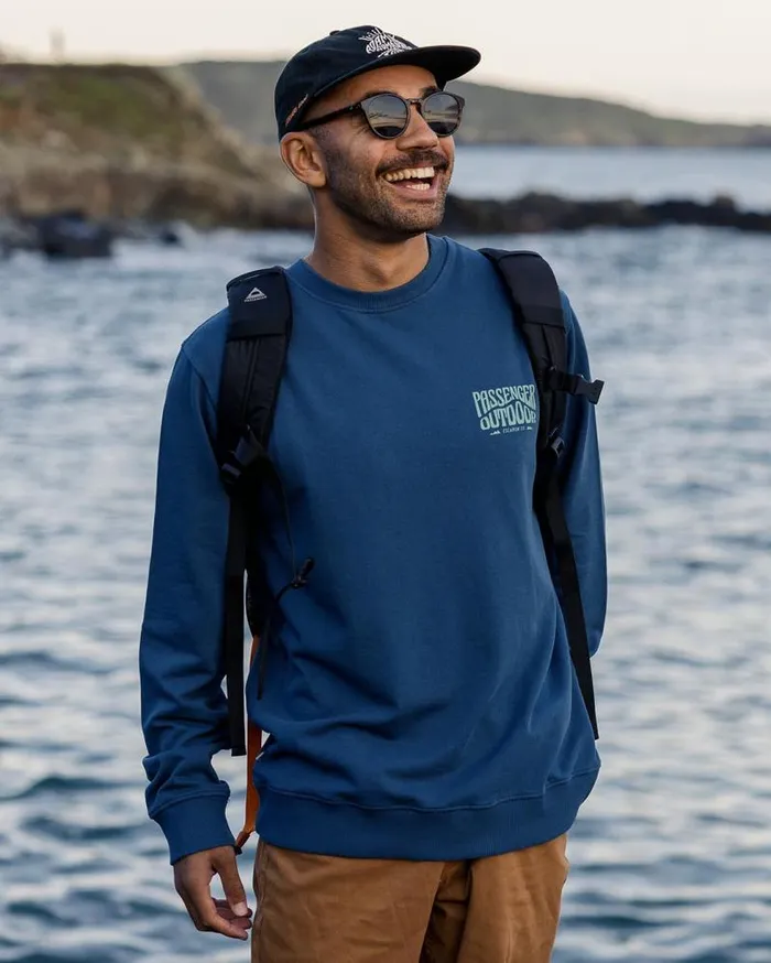 Passenger Tops Yuca Recycled Cotton Sweatshirt Dark Denim Dark Denim 8211 Men