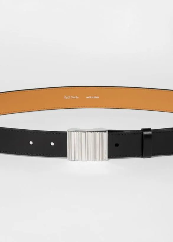 Paul Smith Belts Belt With 039Shadow Stripe039 Buckle Black 8211 Mens