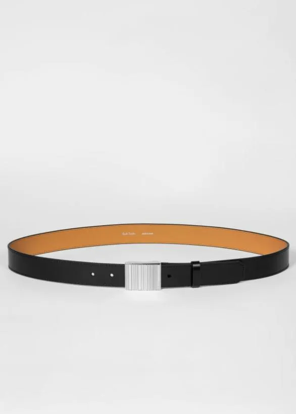 Paul Smith Belts Belt With 039Shadow Stripe039 Buckle Black 8211 Mens