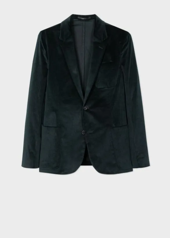 Paul Smith Blazers Corduroy Cotton TwoButton Blazer Navy 8211 Mens