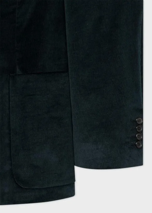 Paul Smith Blazers Corduroy Cotton TwoButton Blazer Navy 8211 Mens
