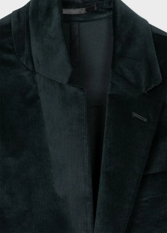 Paul Smith Blazers Corduroy Cotton TwoButton Blazer Navy 8211 Mens
