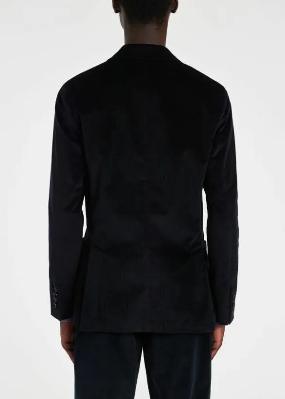 Paul Smith Blazers Corduroy Cotton TwoButton Blazer Navy 8211 Mens