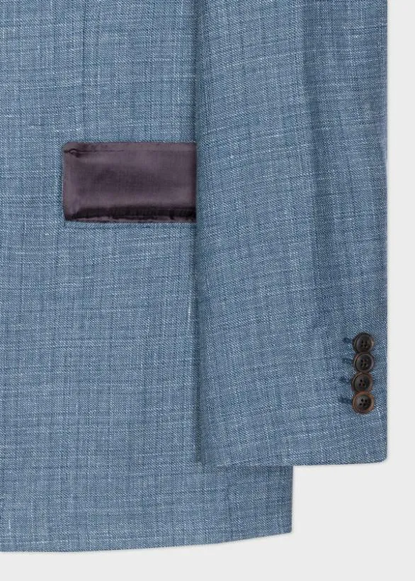 Paul Smith Blazers Light Blue WoolLinen Blazer Light Blue 8211 Mens