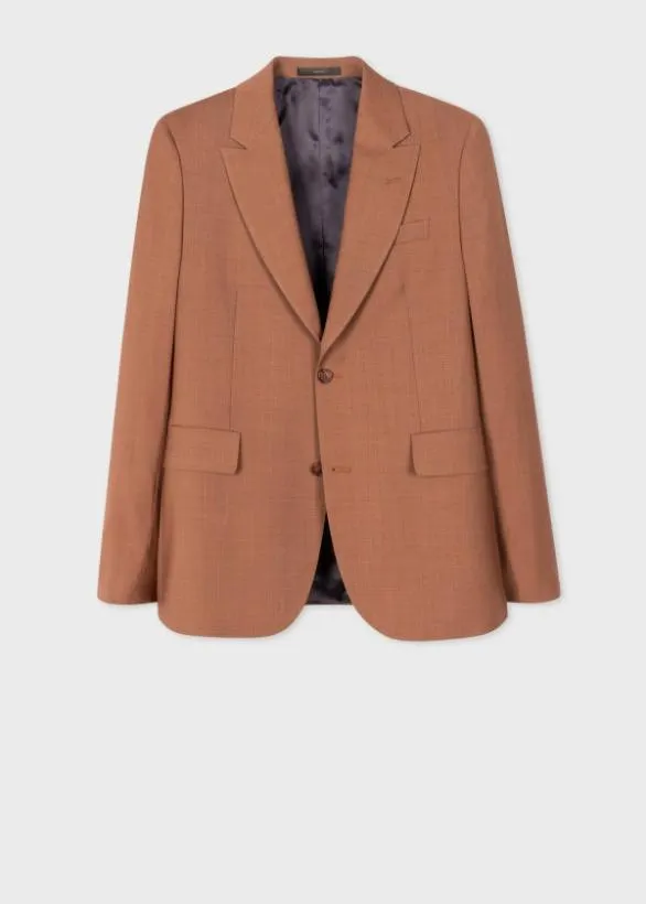 Paul Smith Blazers Overdyed Melange Wool Blazer Orange 8211 Mens