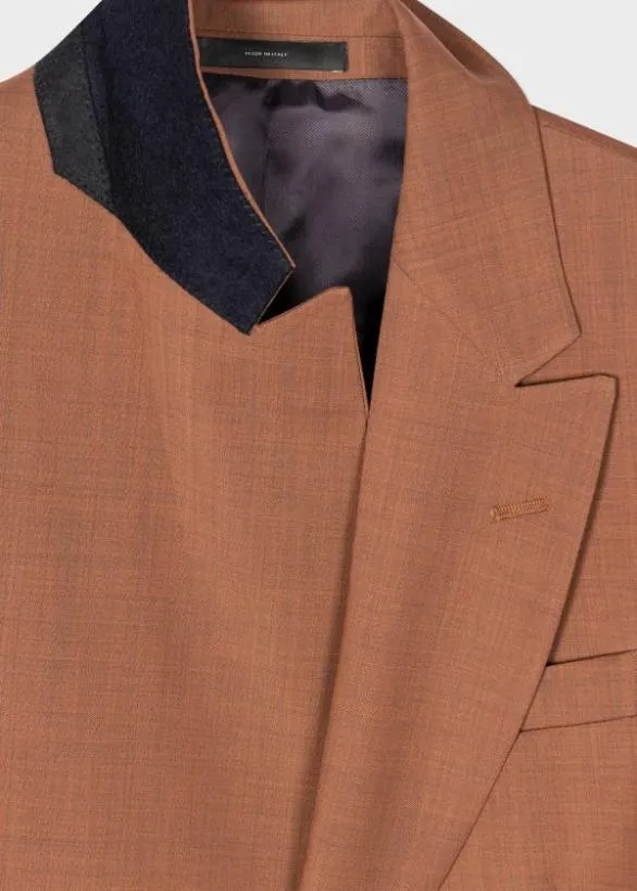 Paul Smith Blazers Overdyed Melange Wool Blazer Orange 8211 Mens