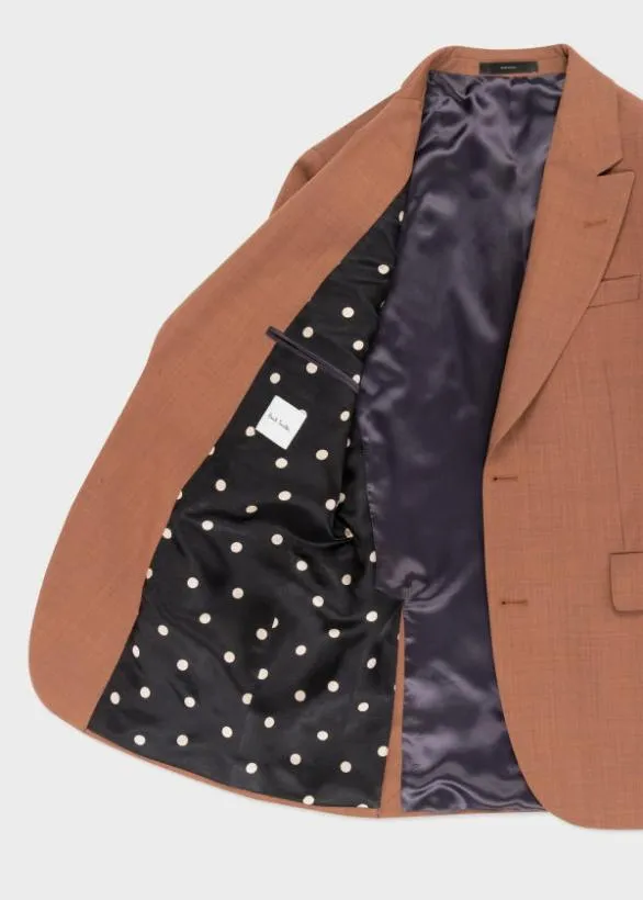 Paul Smith Blazers Overdyed Melange Wool Blazer Orange 8211 Mens