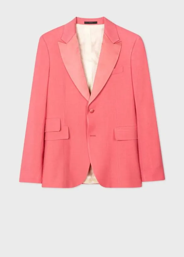 Paul Smith Blazers SatinLapel Evening Jacket Pink 8211 Mens