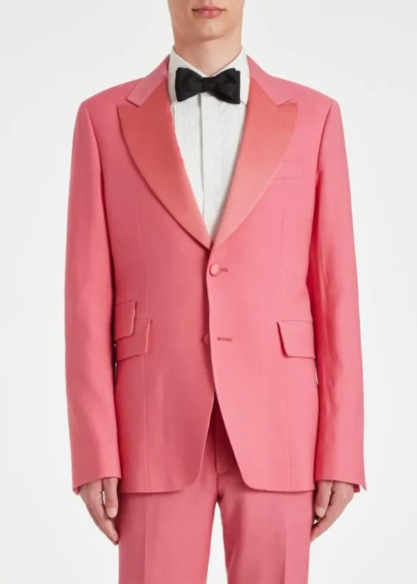 Paul Smith Blazers SatinLapel Evening Jacket Pink 8211 Mens