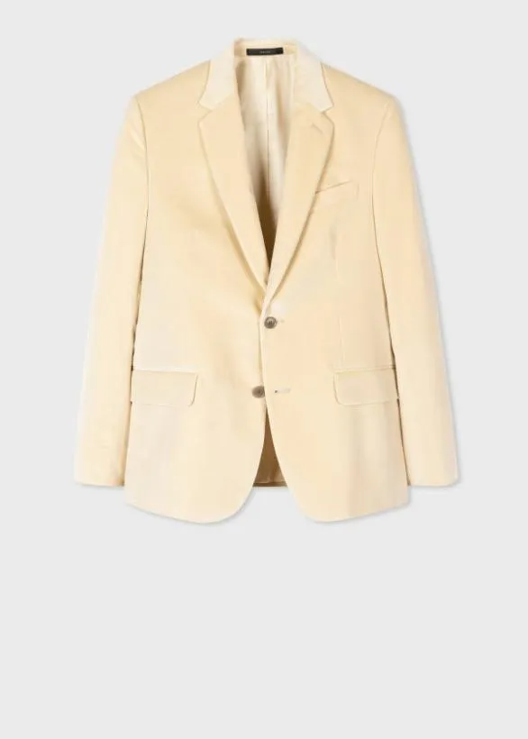 Paul Smith Blazers TailoredFit Ivory Velvet Blazer Ivory 8211 Mens