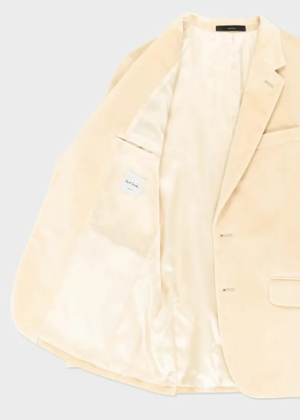 Paul Smith Blazers TailoredFit Ivory Velvet Blazer Ivory 8211 Mens