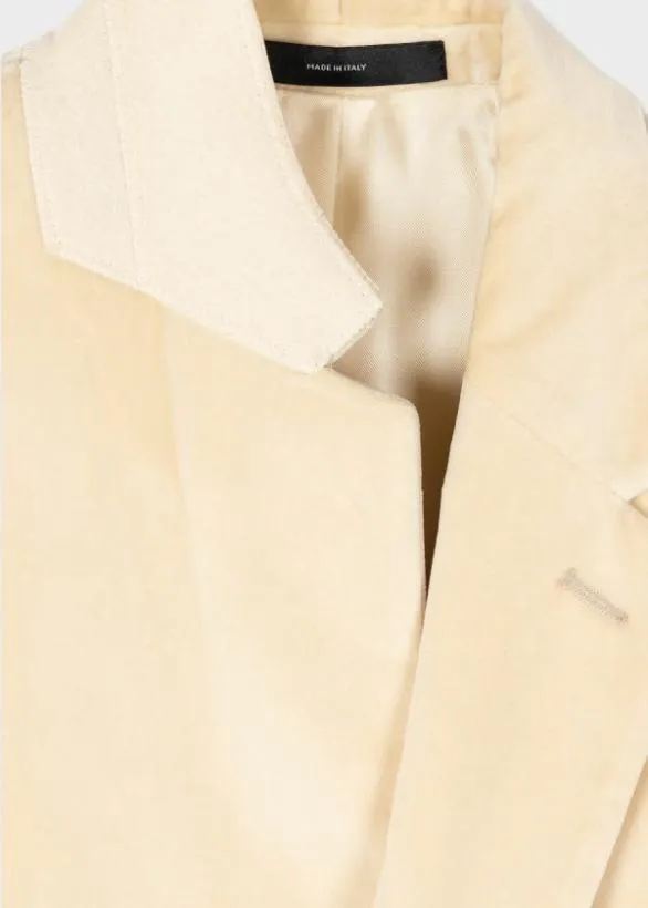 Paul Smith Blazers TailoredFit Ivory Velvet Blazer Ivory 8211 Mens