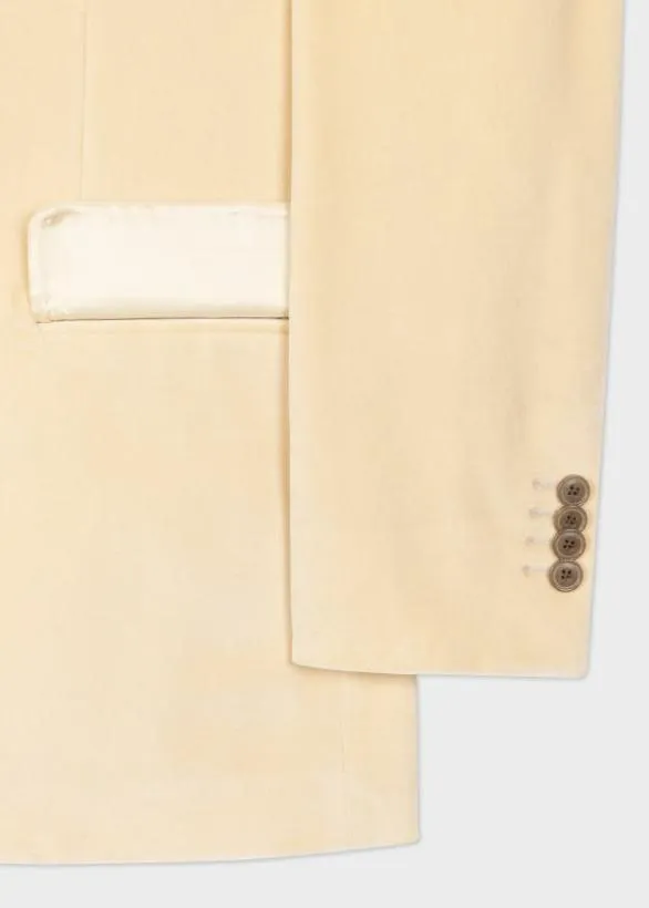 Paul Smith Blazers TailoredFit Ivory Velvet Blazer Ivory 8211 Mens
