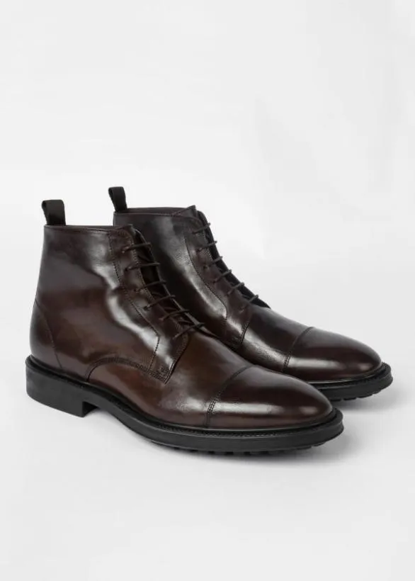 Paul Smith Boots Leather 039Cubitt039 Boots Brown 8211 Mens