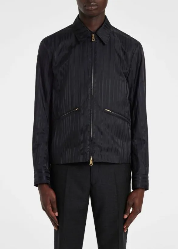 Paul Smith Coats and Jackets 039Shadow Stripe039 Jacket Black 8211 Mens