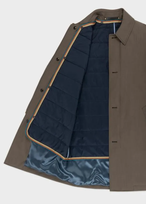 Paul Smith Coats and Jackets 039Storm System039 Wool Mac With Detachable Gilet Dark Grey 8211 Mens