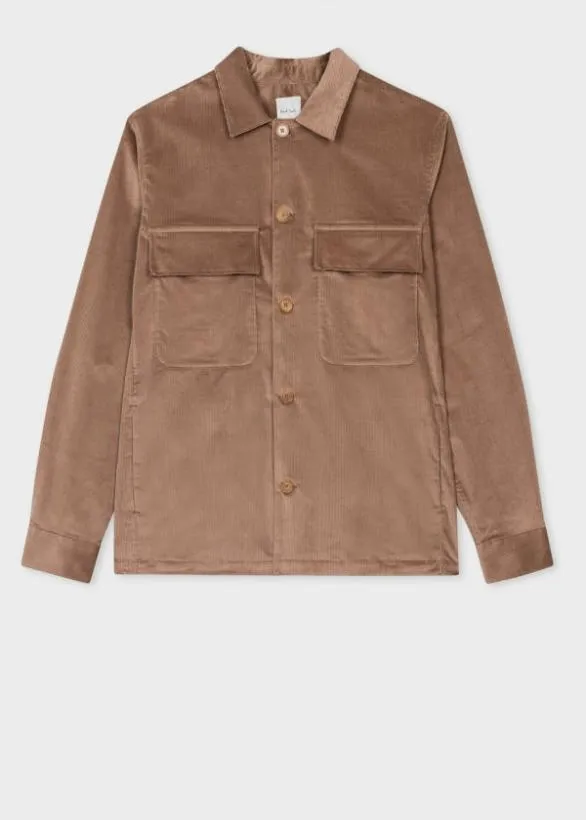 Paul Smith Coats and Jackets Corduroy Shirt Jacket Brown 8211 Mens