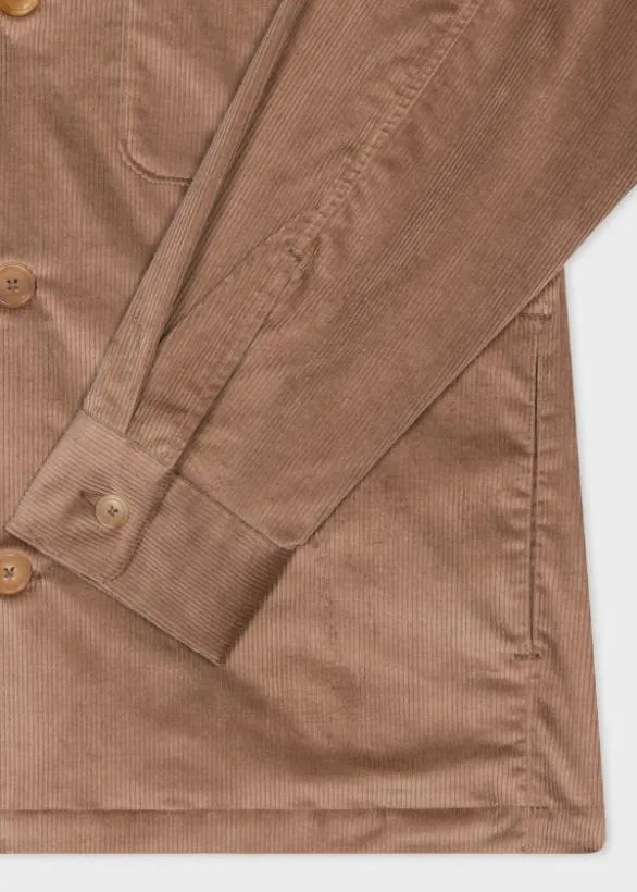 Paul Smith Coats and Jackets Corduroy Shirt Jacket Brown 8211 Mens