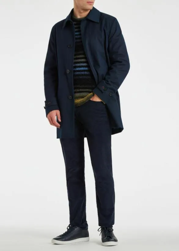 Paul Smith Coats and Jackets CottonBlend Mac Navy 8211 Mens
