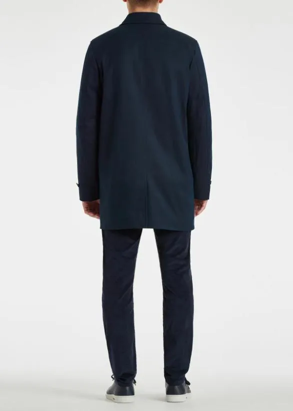 Paul Smith Coats and Jackets CottonBlend Mac Navy 8211 Mens