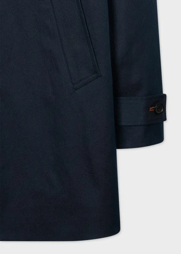 Paul Smith Coats and Jackets CottonBlend Mac Navy 8211 Mens