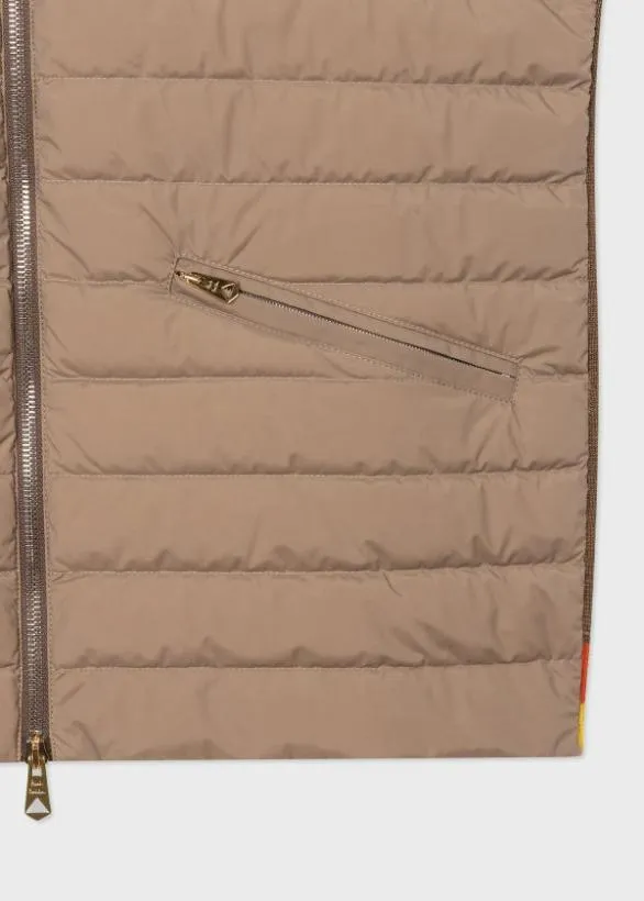 Paul Smith Coats and Jackets Hybrid Down Gilet Tan 8211 Mens