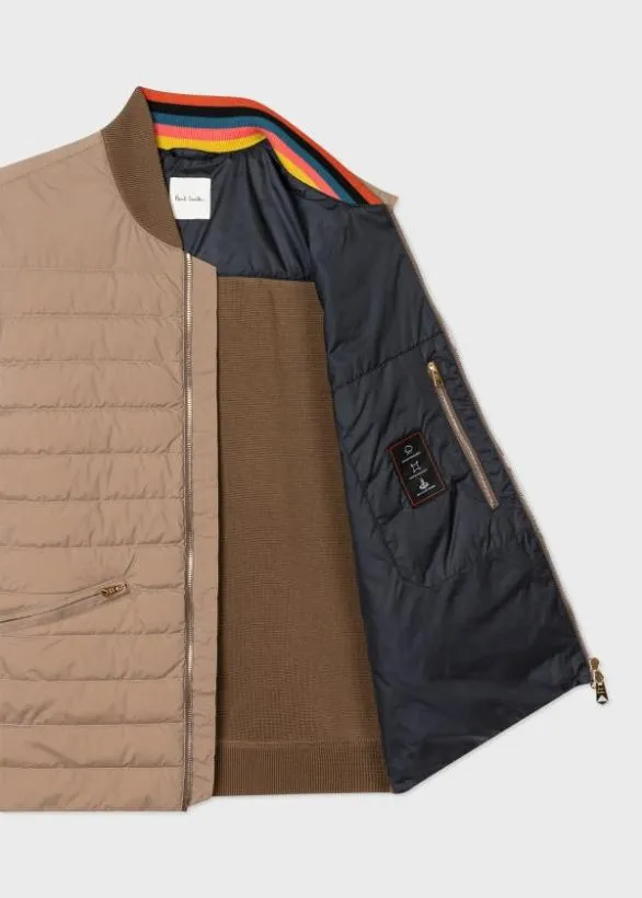 Paul Smith Coats and Jackets Hybrid Down Gilet Tan 8211 Mens