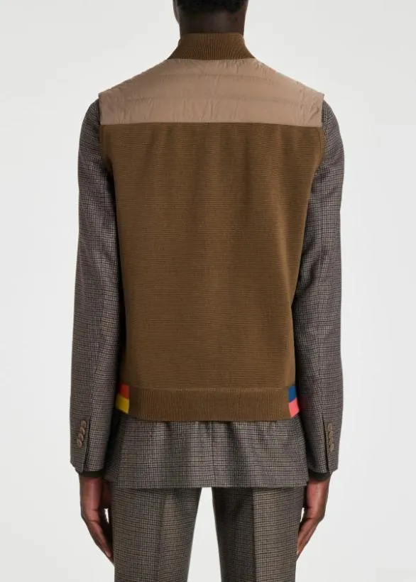 Paul Smith Coats and Jackets Hybrid Down Gilet Tan 8211 Mens