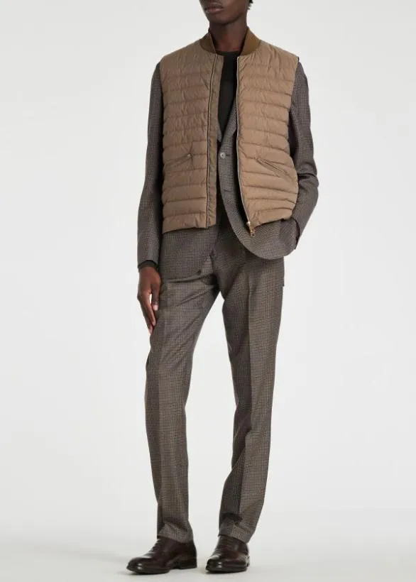 Paul Smith Coats and Jackets Hybrid Down Gilet Tan 8211 Mens