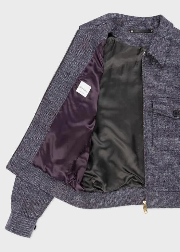 Paul Smith Coats and Jackets Malfilu00e9 Wool Zip Front Jacket Grey 8211 Mens