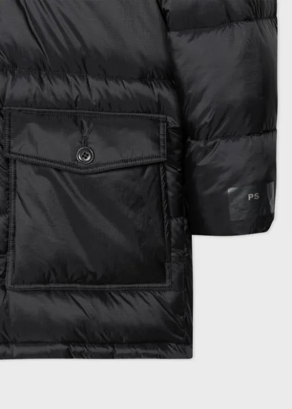 Paul Smith Coats and Jackets Recycled Nylon Wadded Parka Dark Navy 8211 Mens