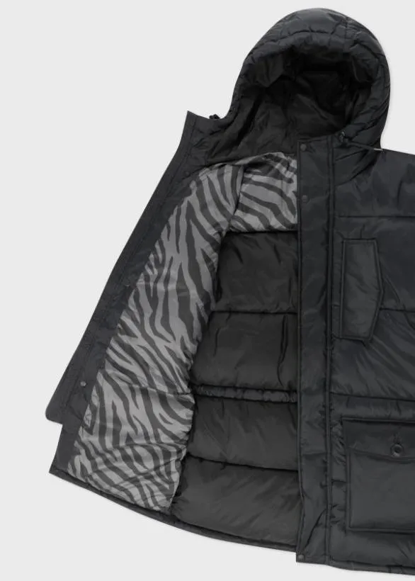 Paul Smith Coats and Jackets Recycled Nylon Wadded Parka Dark Navy 8211 Mens