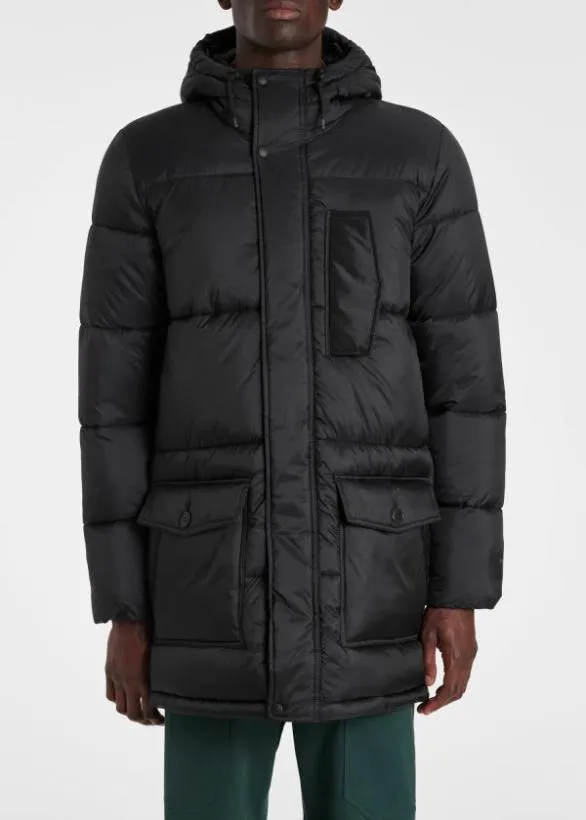 Paul Smith Coats and Jackets Recycled Nylon Wadded Parka Dark Navy 8211 Mens