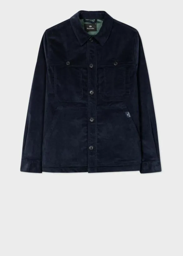 Paul Smith Coats and Jackets StretchCorduroy Work Jacket Navy 8211 Mens