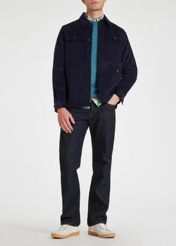 Paul Smith Coats and Jackets StretchCorduroy Work Jacket Navy 8211 Mens