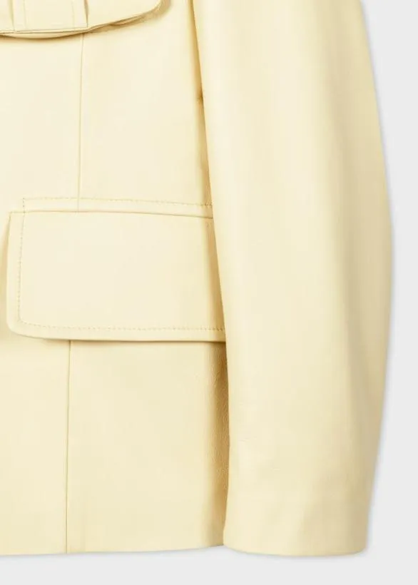 Paul Smith Coats and Jackets Yellow Nappa Leather Jacket Yellow 8211 Mens