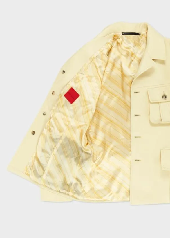 Paul Smith Coats and Jackets Yellow Nappa Leather Jacket Yellow 8211 Mens